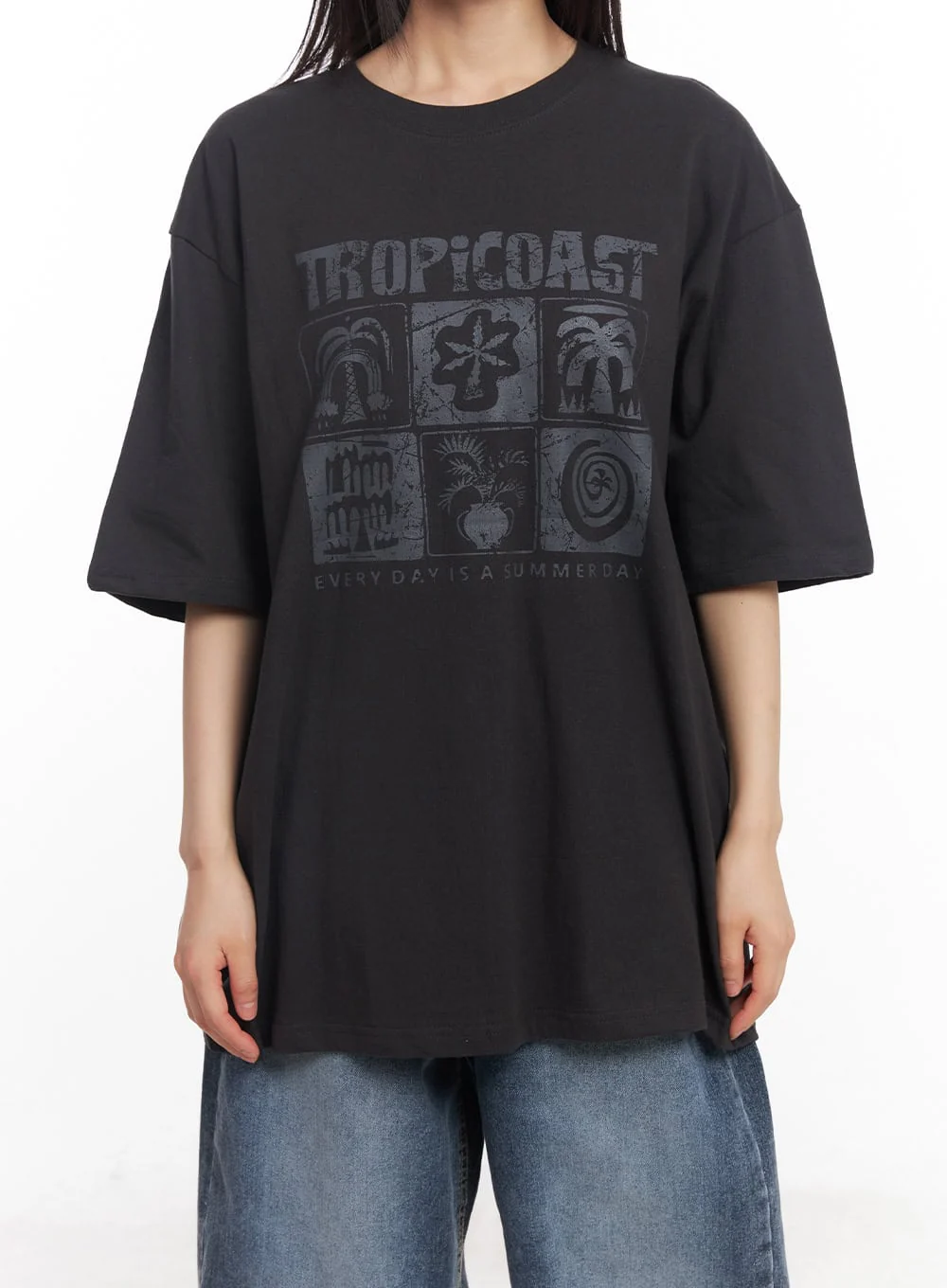 Cotton Graphic Oversized Tee CY514 - Image 11