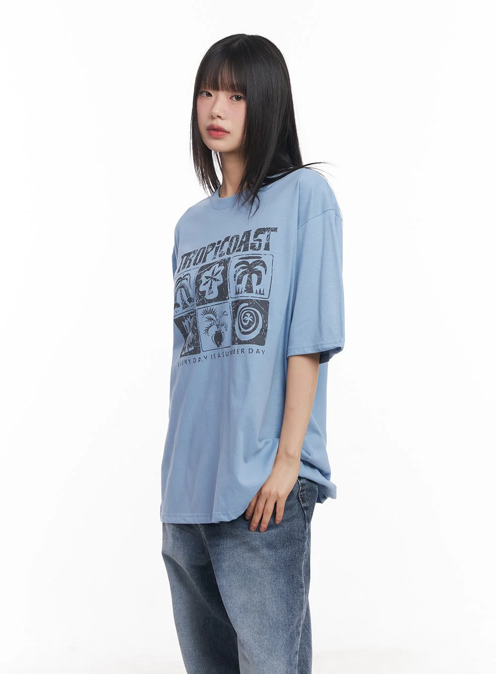 Cotton Graphic Oversized Tee CY514 - Image 14