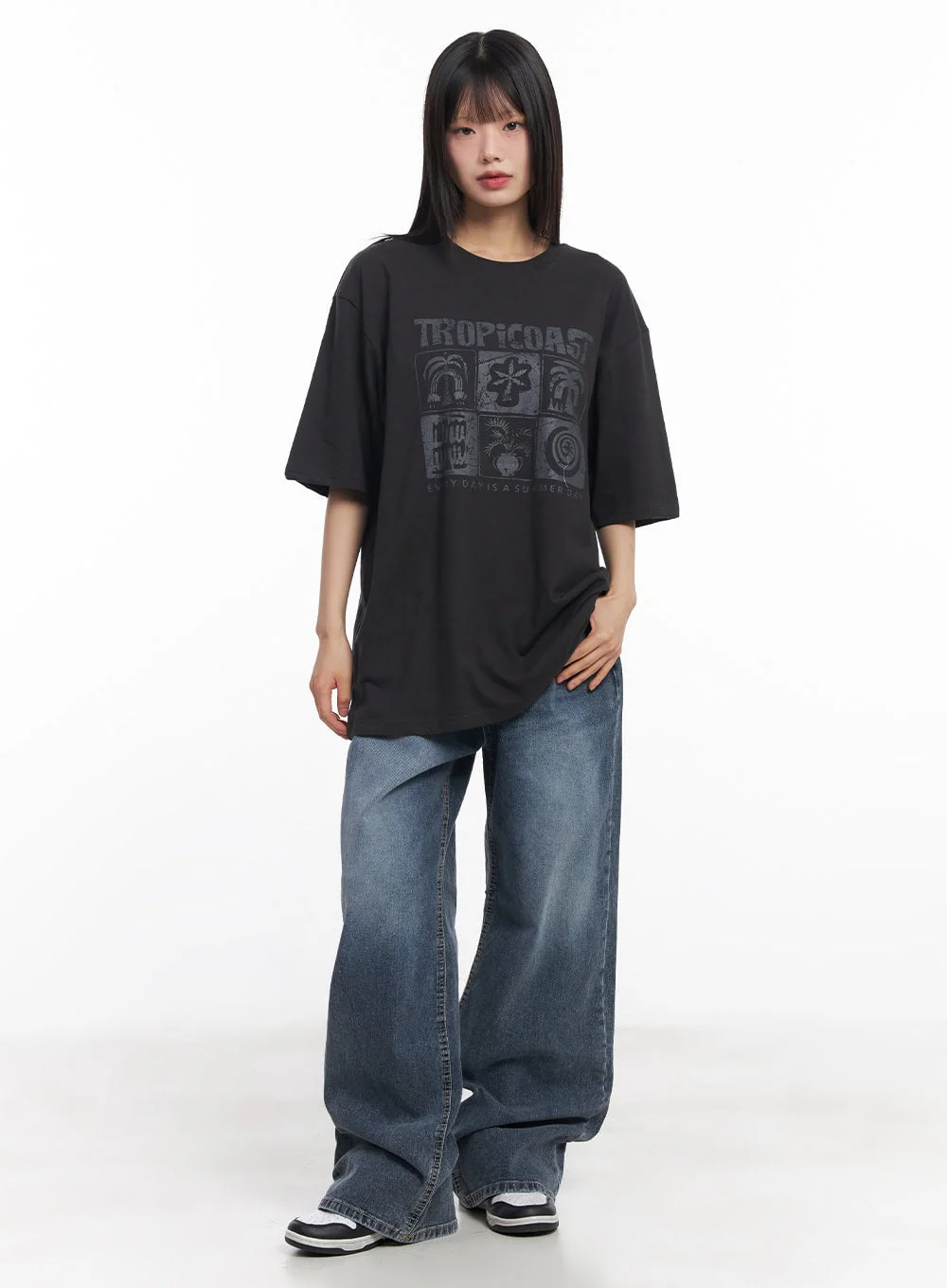 Cotton Graphic Oversized Tee CY514 - Image 5