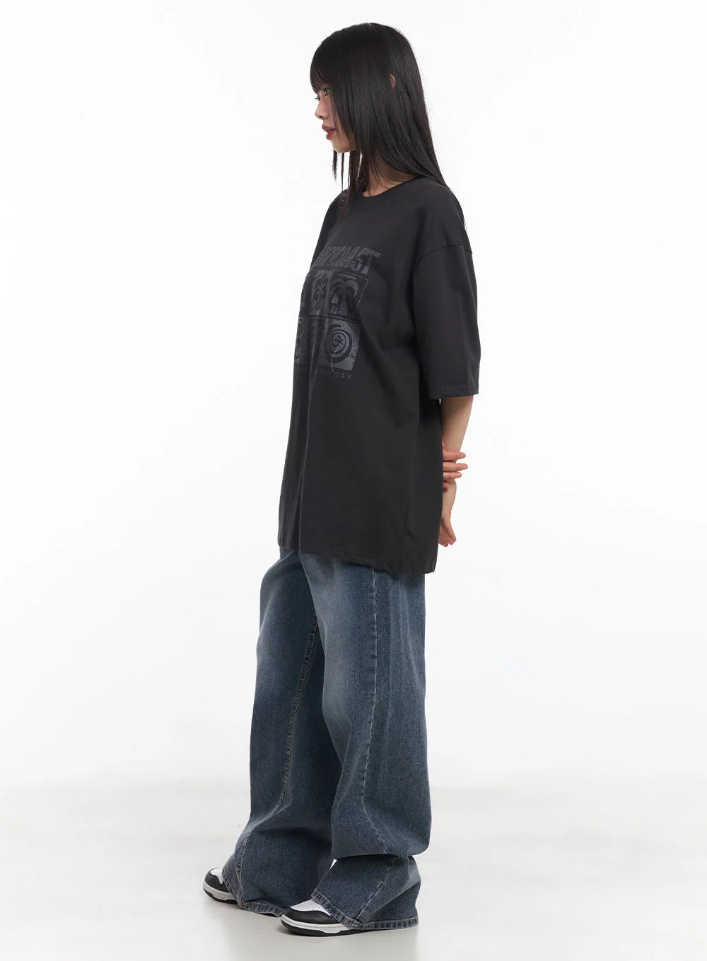 Cotton Graphic Oversized Tee CY514 - Image 6