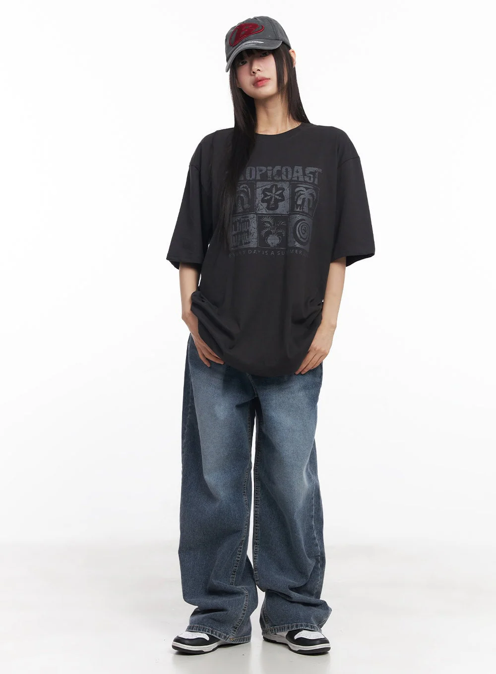 Cotton Graphic Oversized Tee CY514 - Image 8