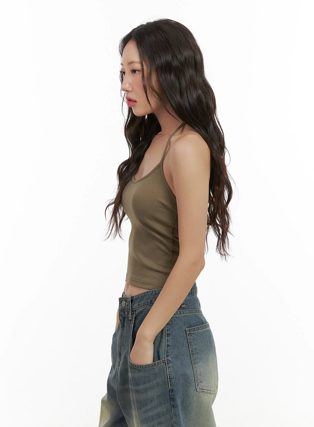 Cotton Halter Crop Top CG423 - Image 3