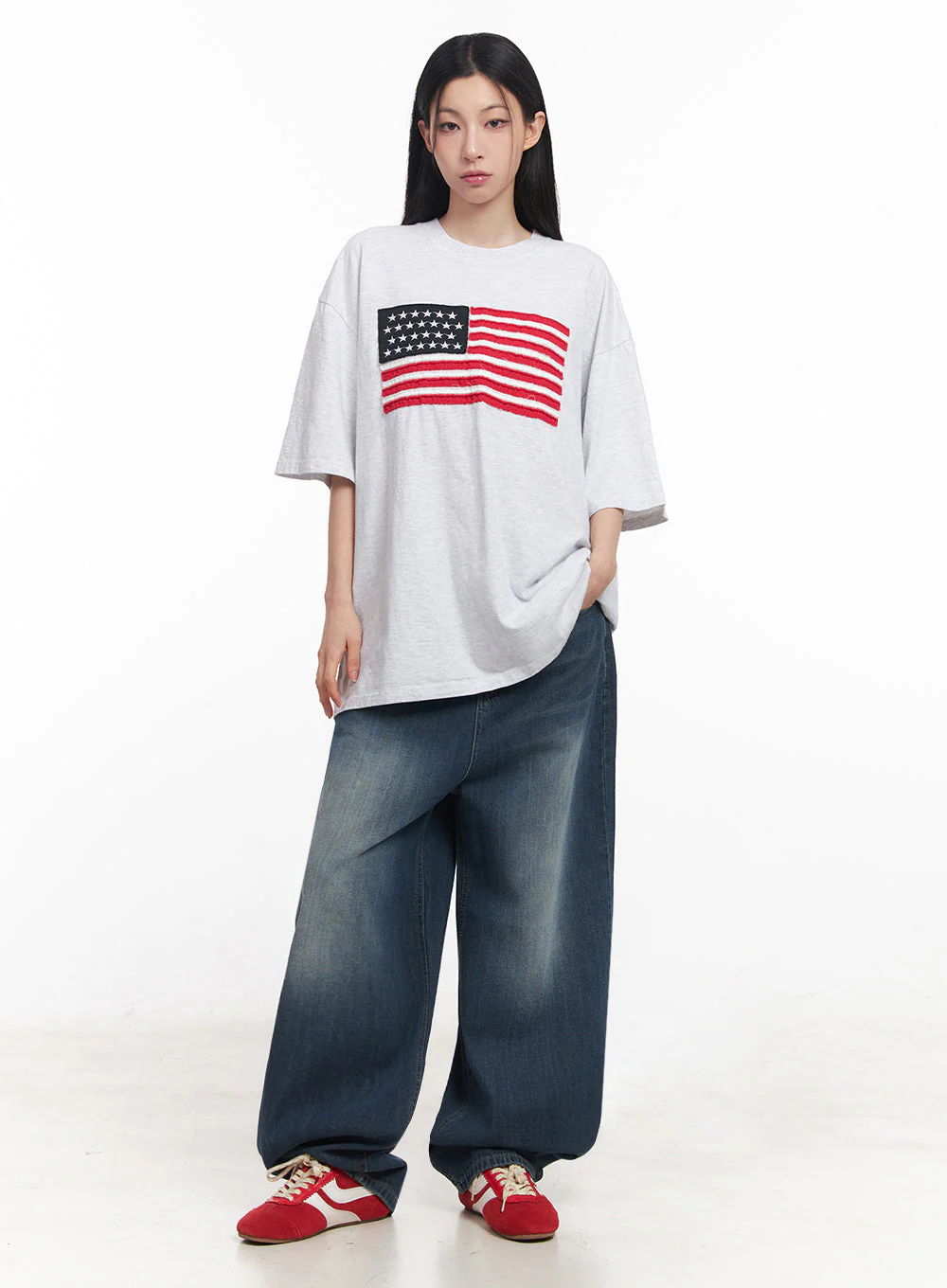 Cotton Patch Oversize T-Shirt IY516 - Image 3