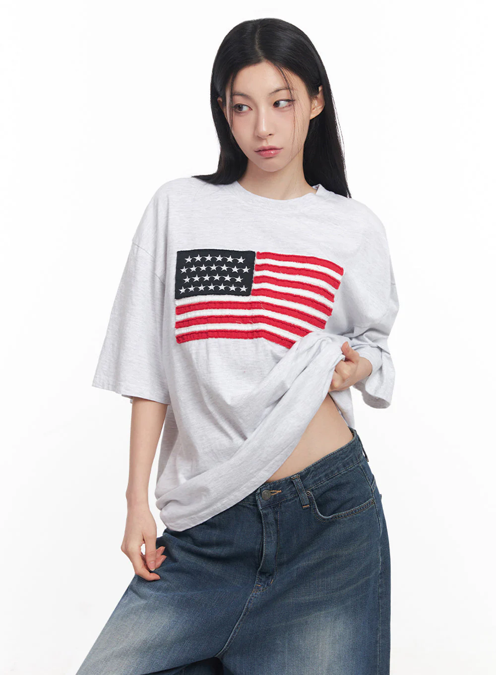Cotton Patch Oversize T-Shirt IY516 - Image 7