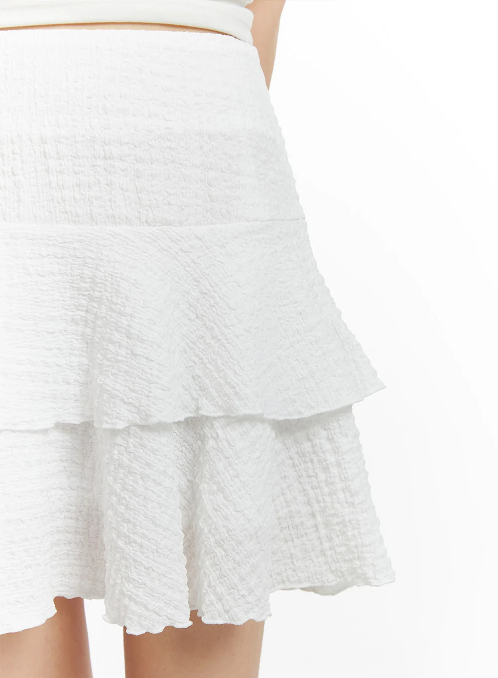 Cotton Ruffle Hem Mini Skirt CM413 - Image 4