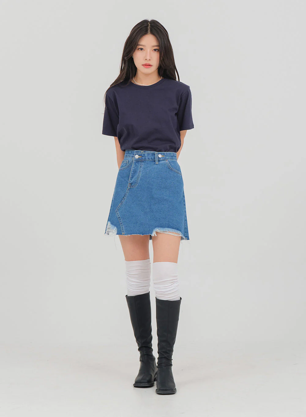 Cotton Short Sleeve Cropped T Shirt M5 - Image 2