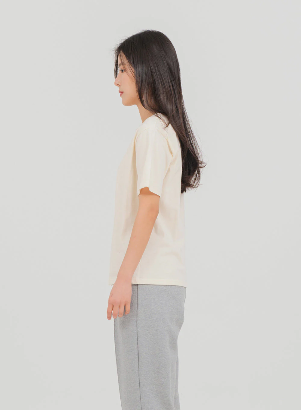 Cotton Short Sleeve Cropped T Shirt M5 - Image 4