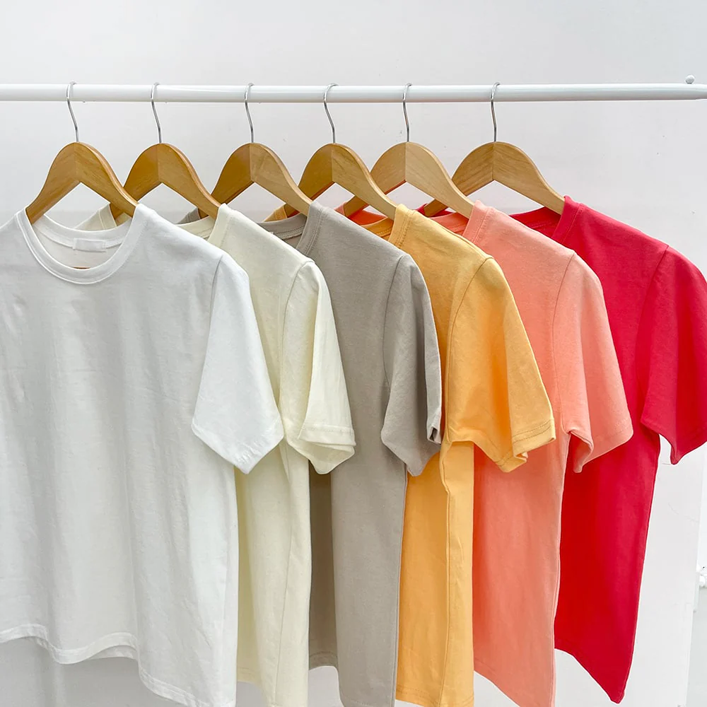 Cotton Short Sleeve Cropped T Shirt M5 - Image 7