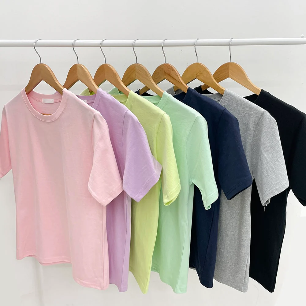 Cotton Short Sleeve Cropped T Shirt M5 - Image 8