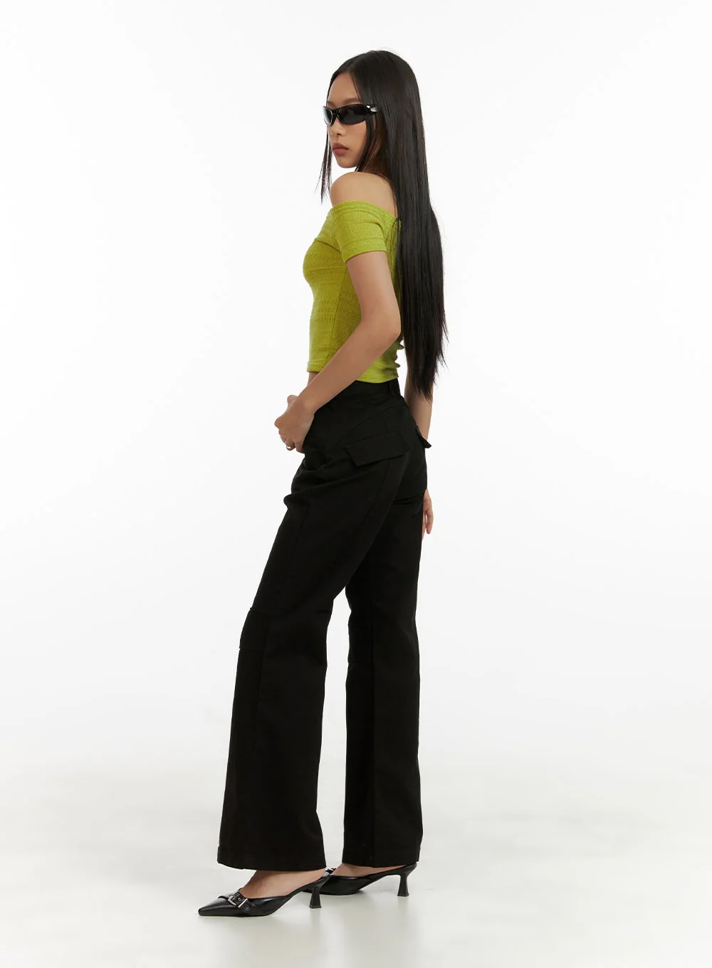 Cotton Slim Bootcut Pants CU414 - Image 3