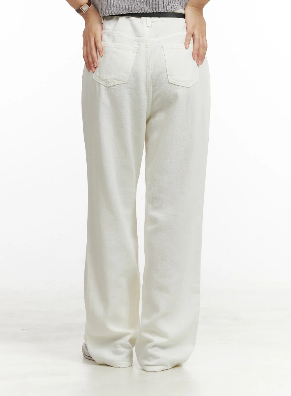 Cotton Straight Leg Pants OU407 - Image 4