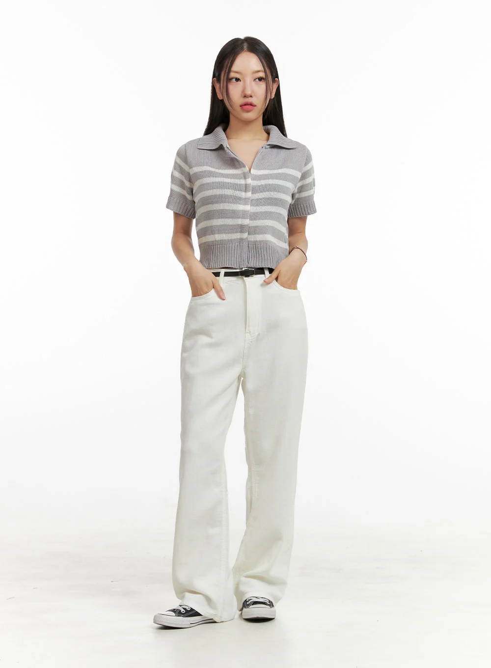 Cotton Straight Leg Pants OU407 - Image 6