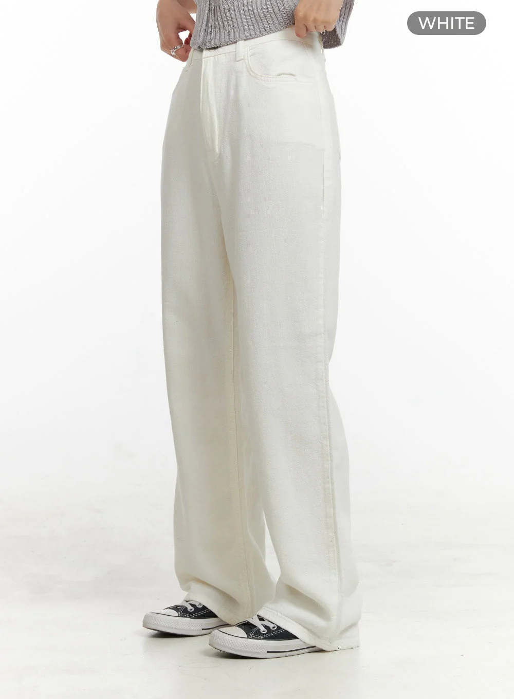 Cotton Straight Leg Pants OU407 - Image 7