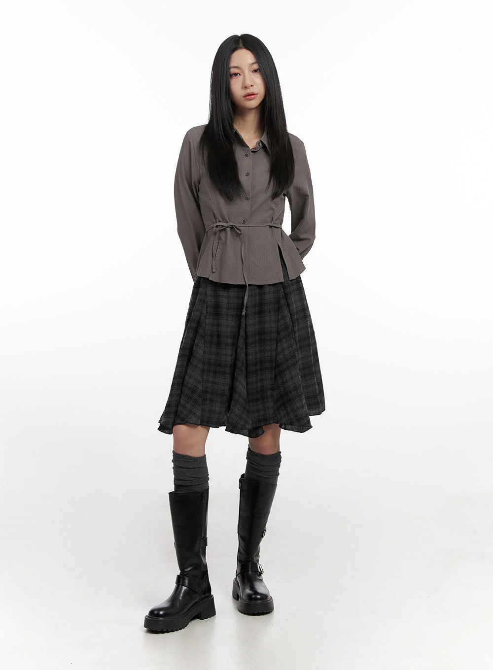 Cotton Strap Collar Shirt CN426 - Image 2