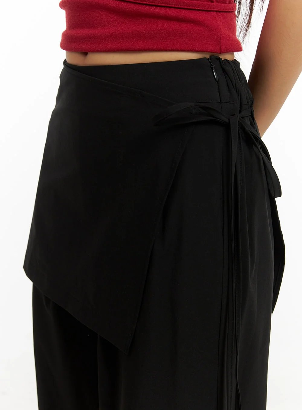 Cotton Wrap Skirt Wide Pants CY403 - Image 3