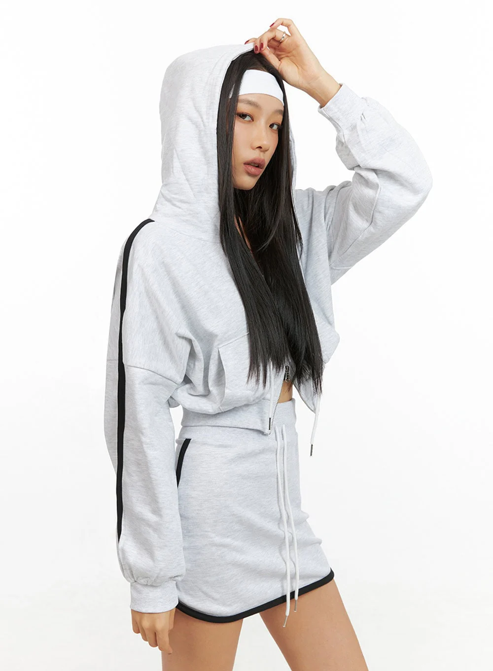 Cotton Zip- Up Track Hoodie IS427 - Image 2