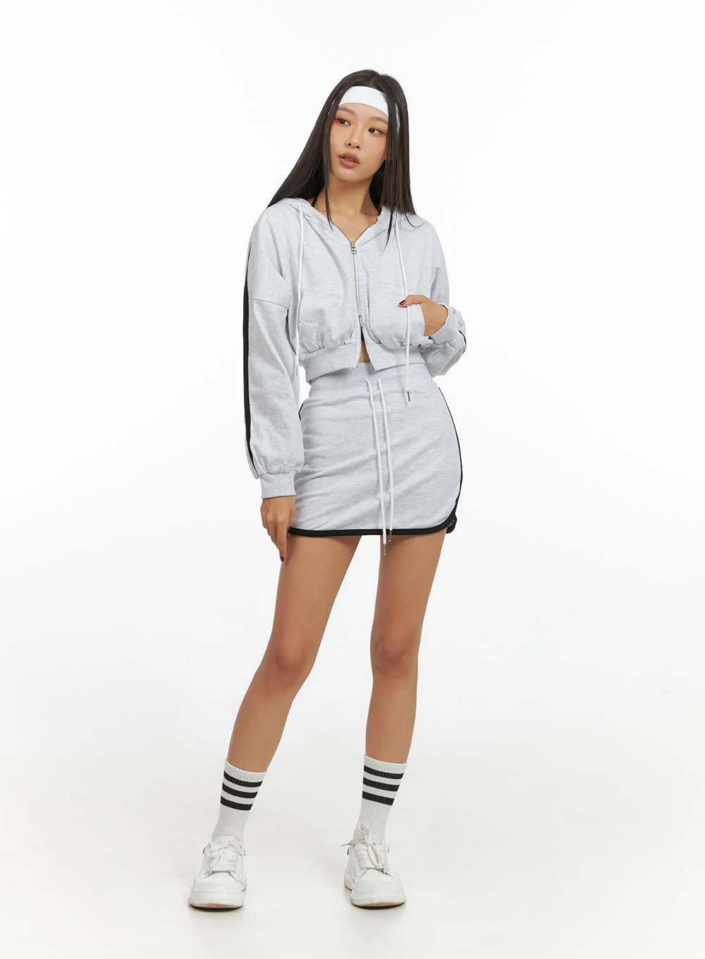 Cotton Zip- Up Track Hoodie IS427 - Image 3