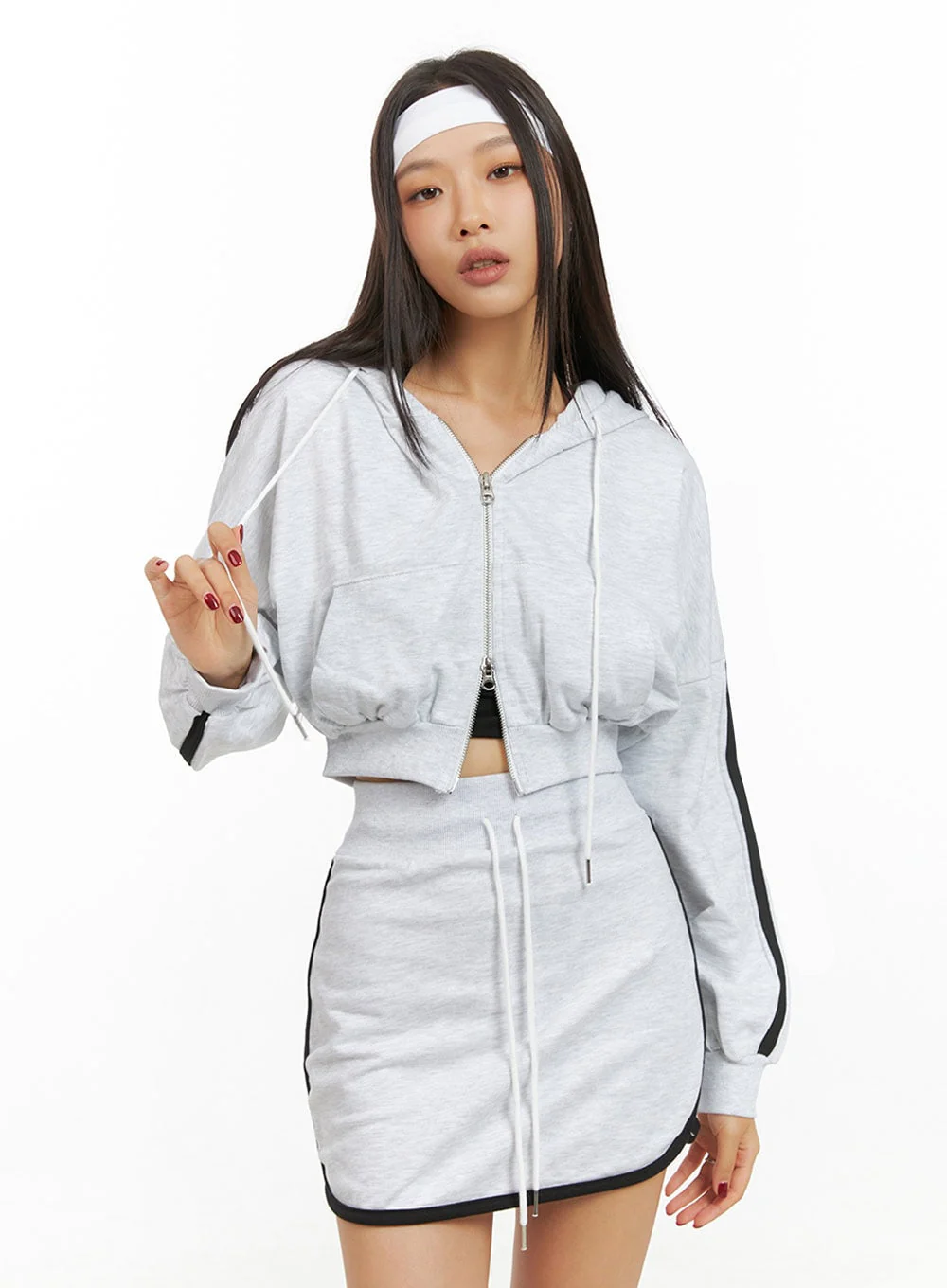 Cotton Zip- Up Track Hoodie IS427 - Image 5