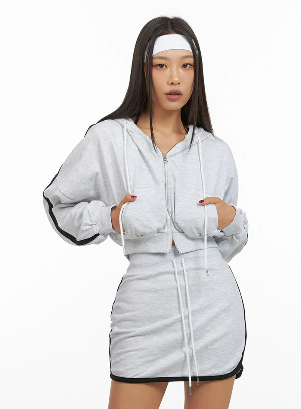 Cotton Zip- Up Track Hoodie IS427 - Image 6