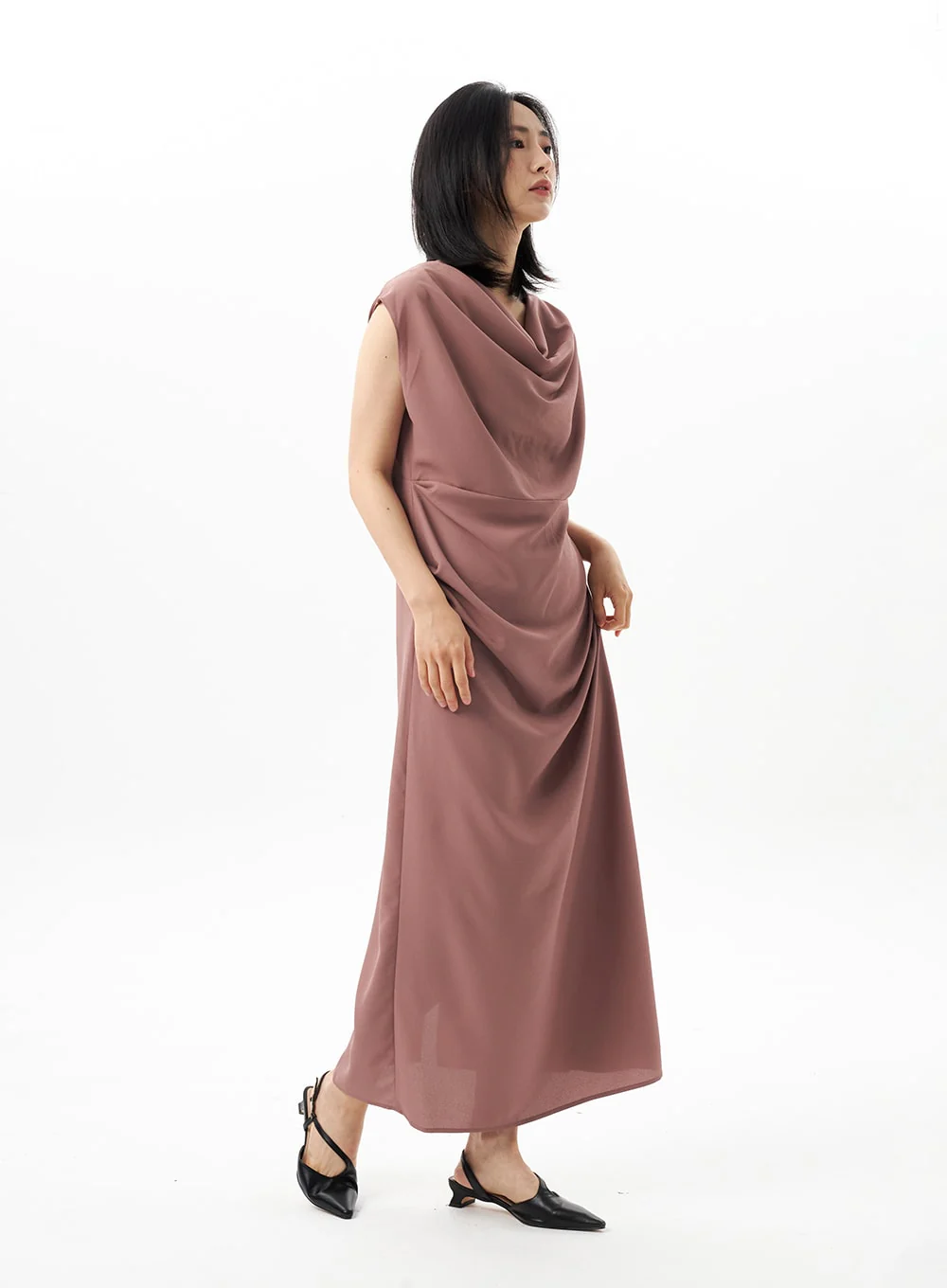 Cowl Neck Maxi Dress OU314 - Image 4