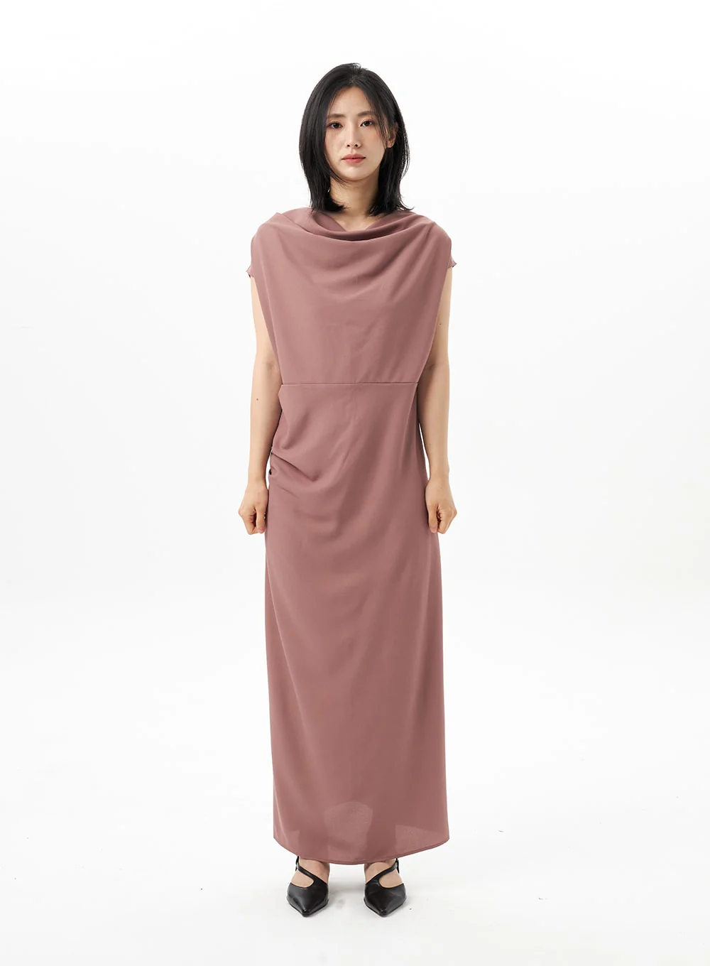 Cowl Neck Maxi Dress OU314 - Image 8