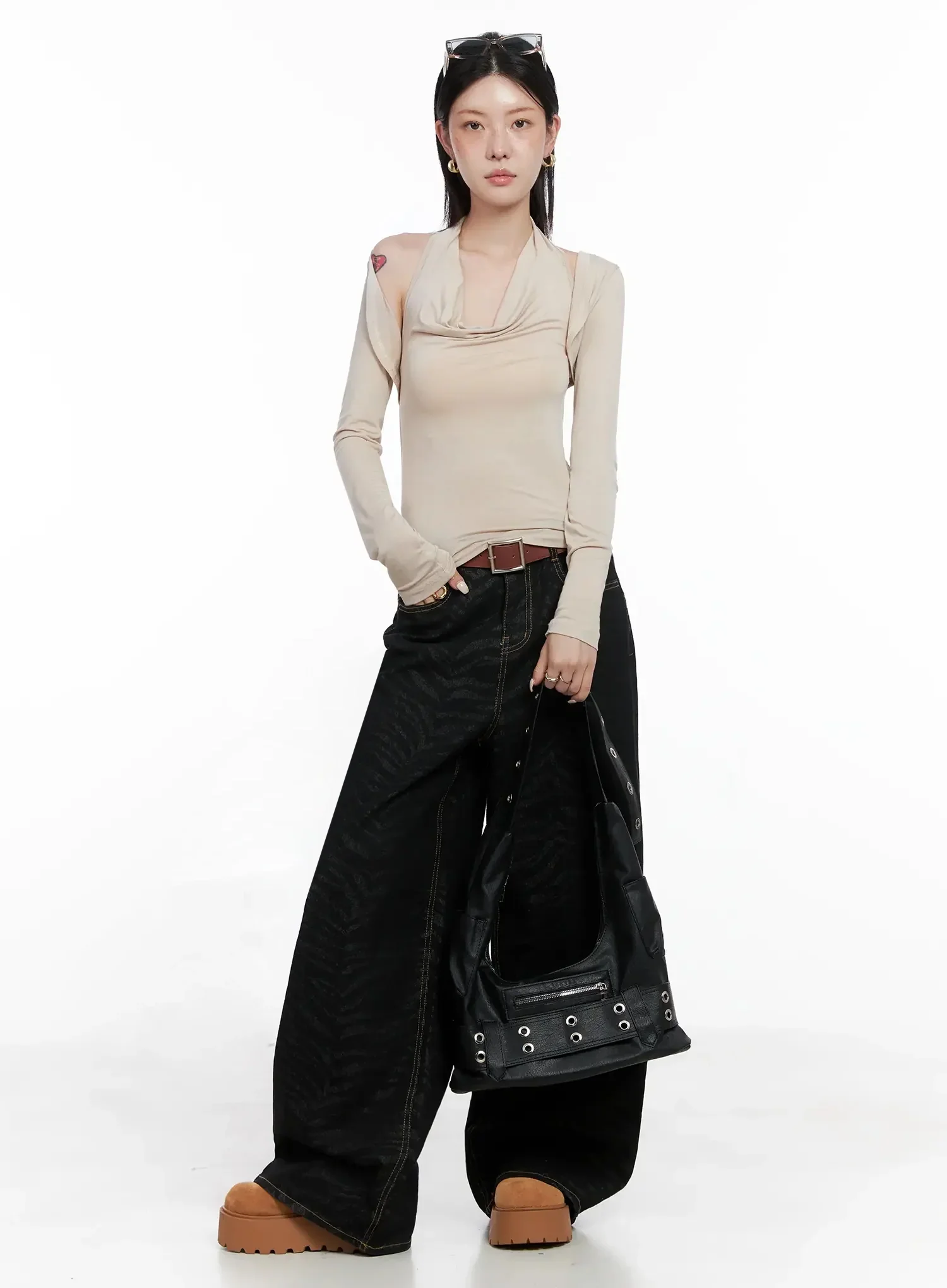 Cowl Neck Top Bolero Set IS508 - Image 8