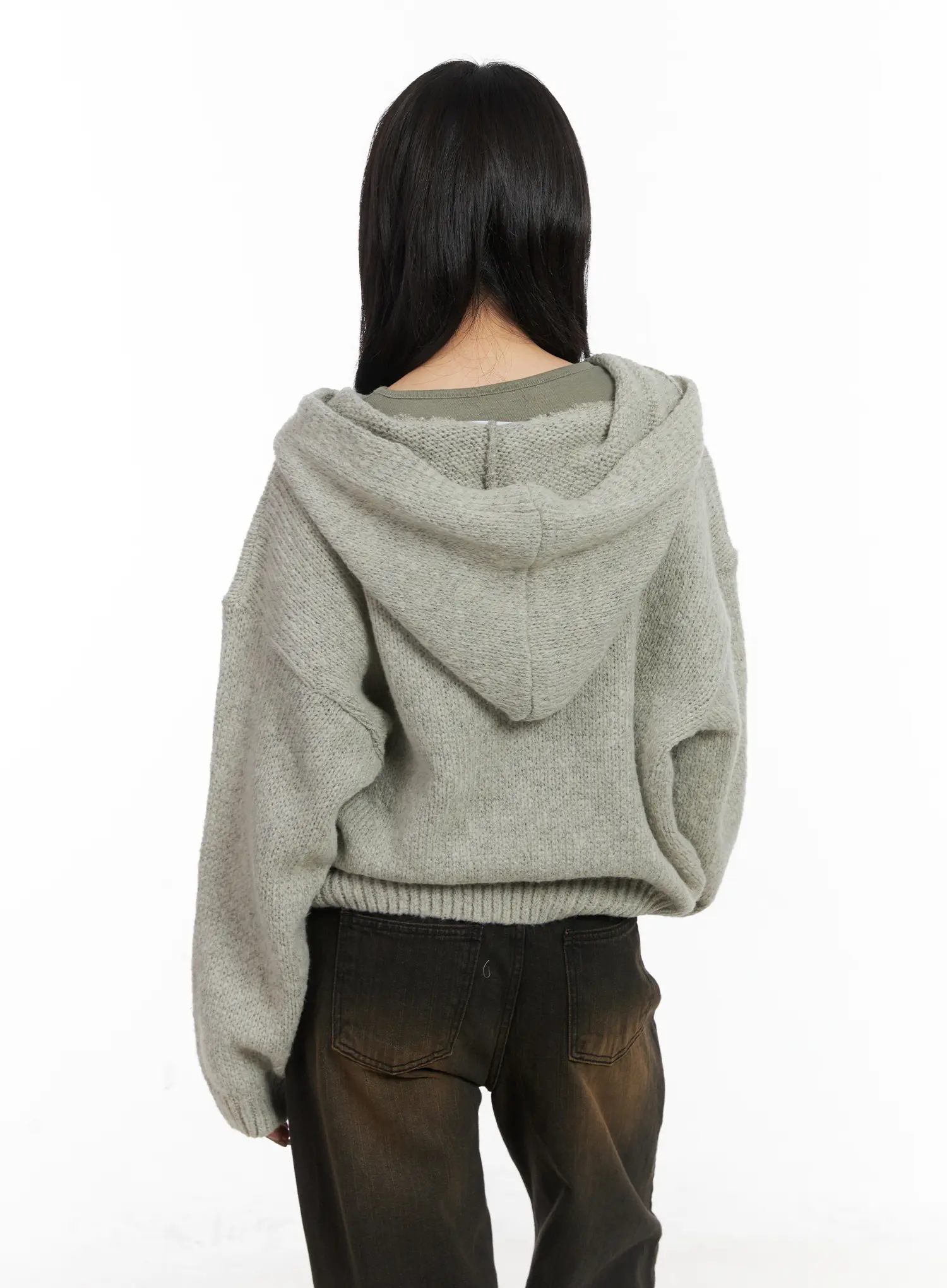 Cozy Button-Up Knit Hoodie CD508 - Image 8