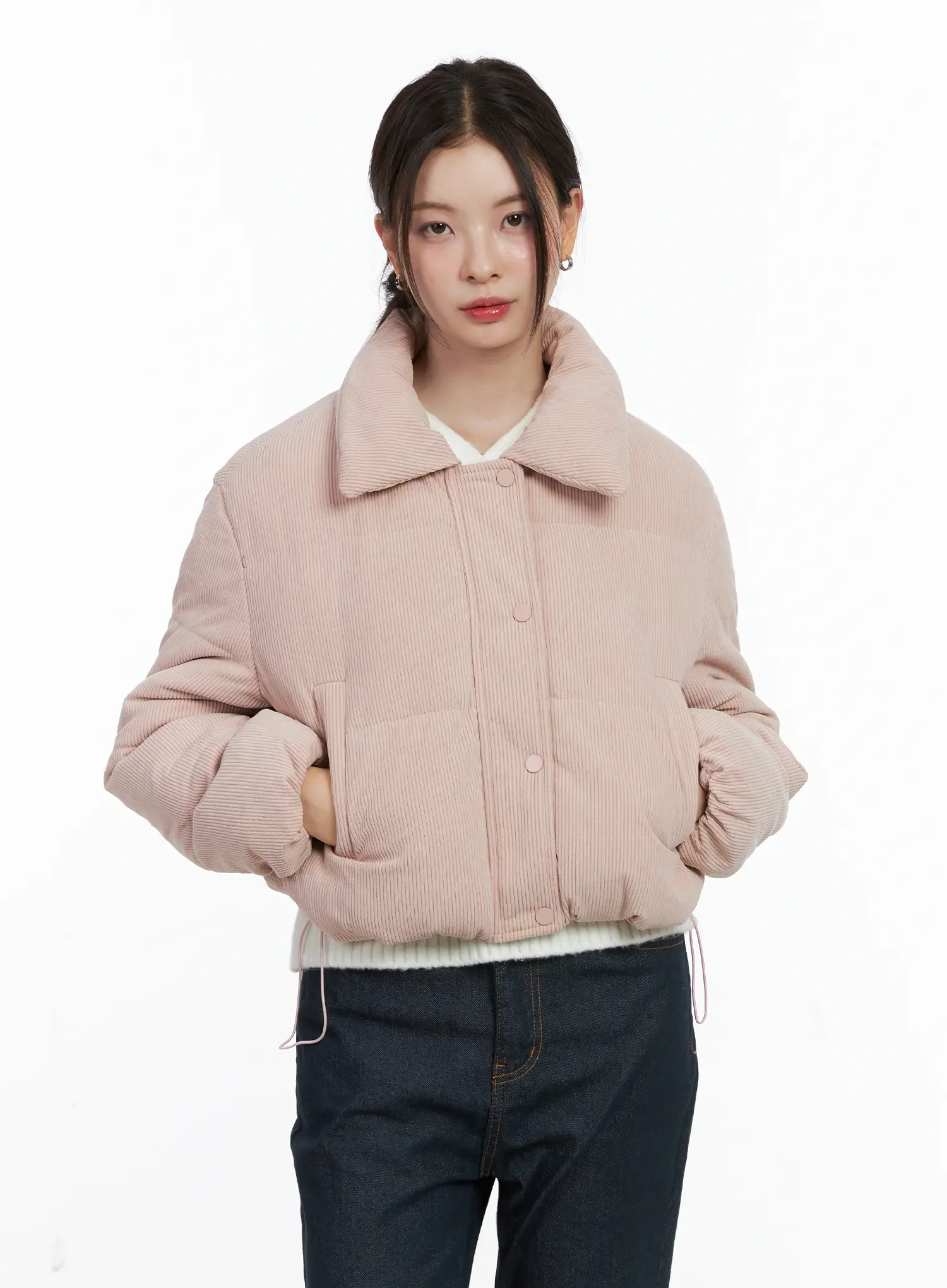 Cozy Corduroy Puffer Jacket CN512 - Image 5