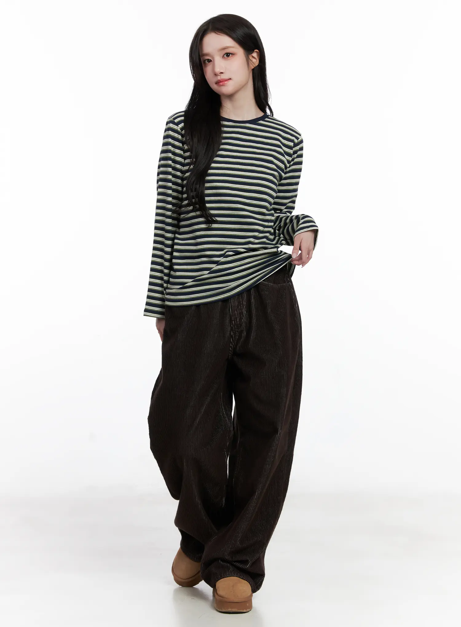 Cozy Corduroy Wide-Leg Pants CN526 - Image 2