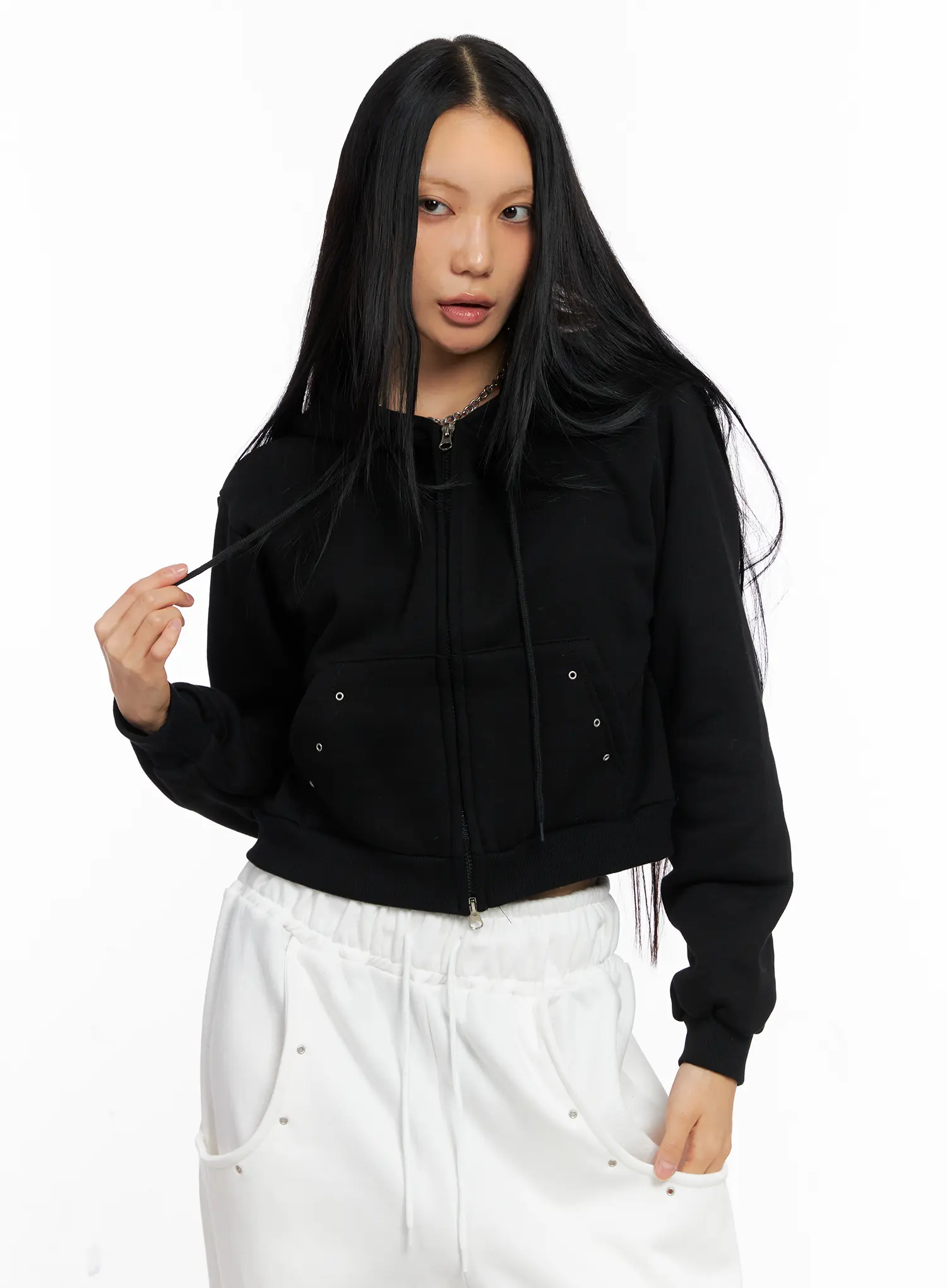 Cozy Cropped Hoodie CO529 - Image 9