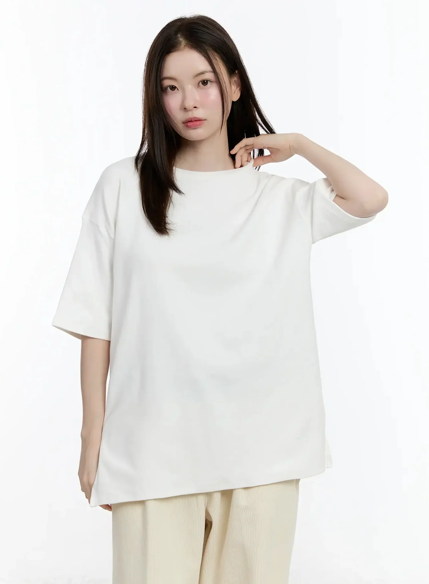 Cozy Fleece Cotton T-Shirt ID526 - Image 13