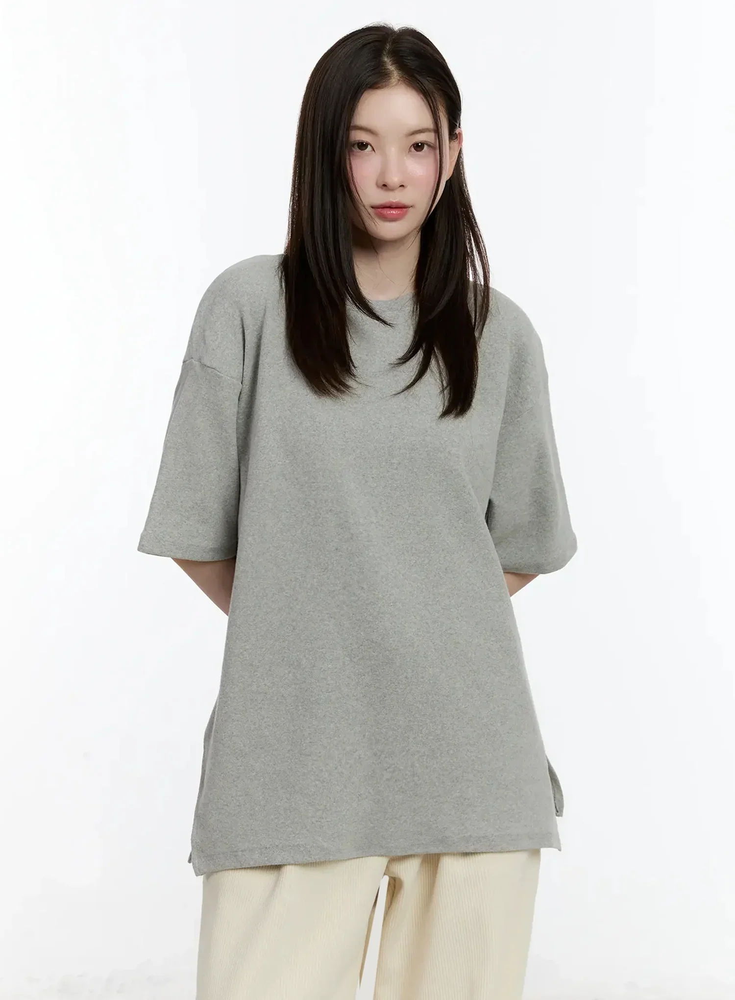 Cozy Fleece Cotton T-Shirt ID526 - Image 14