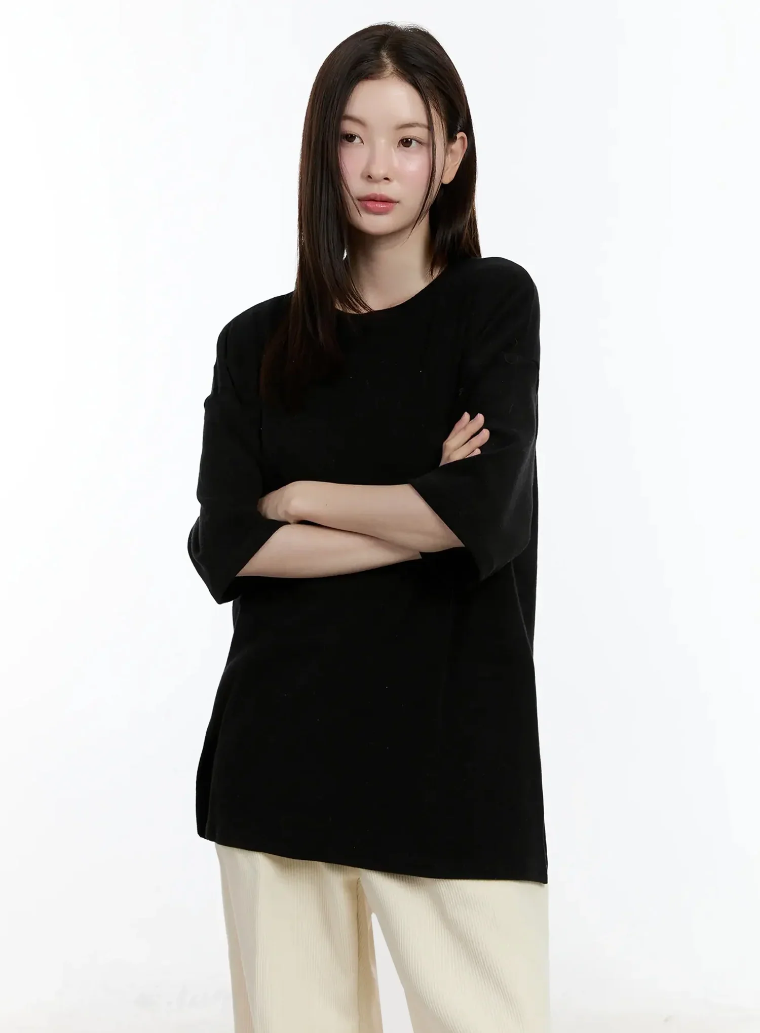 Cozy Fleece Cotton T-Shirt ID526 - Image 15