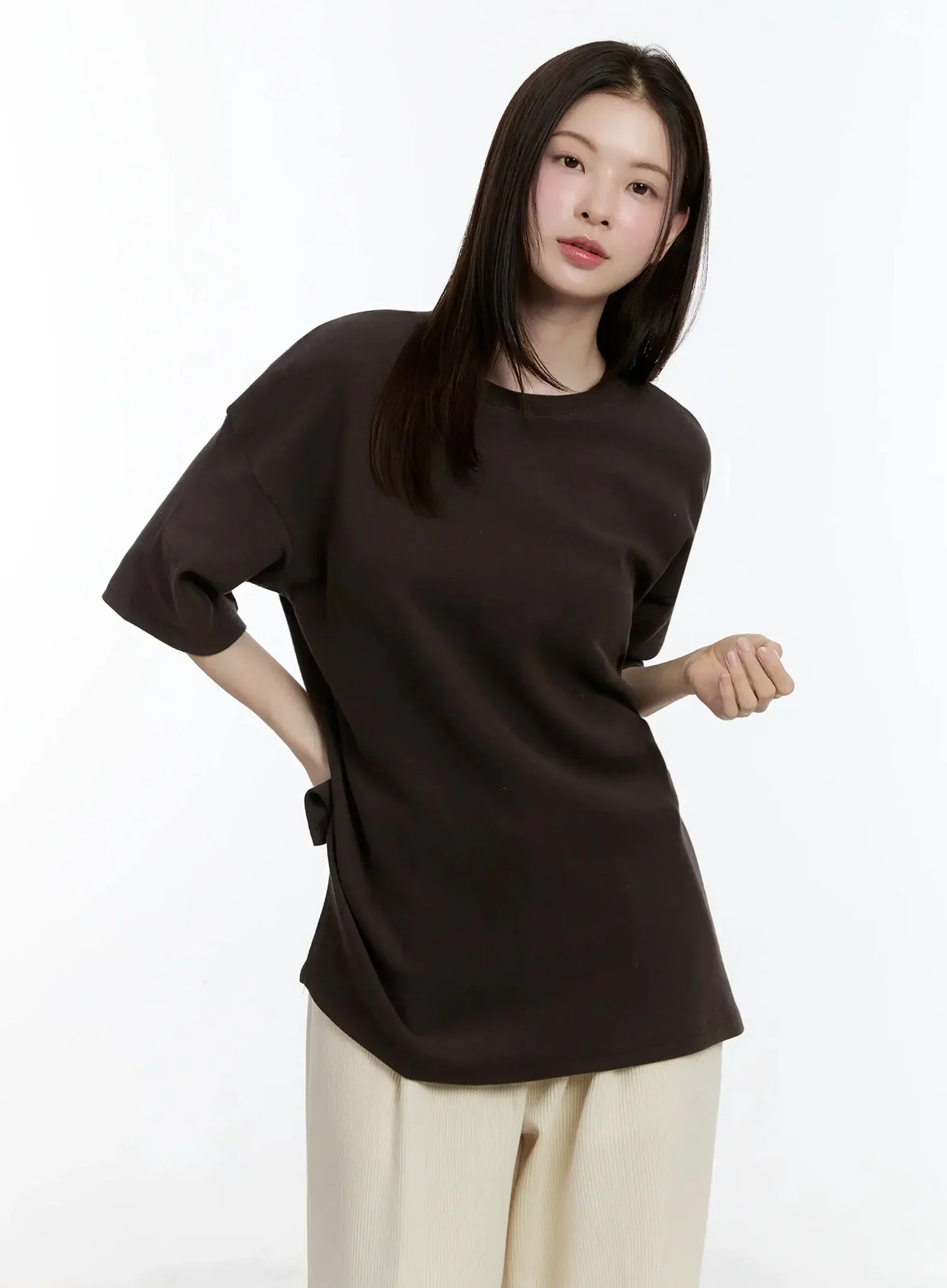 Cozy Fleece Cotton T-Shirt ID526 - Image 5