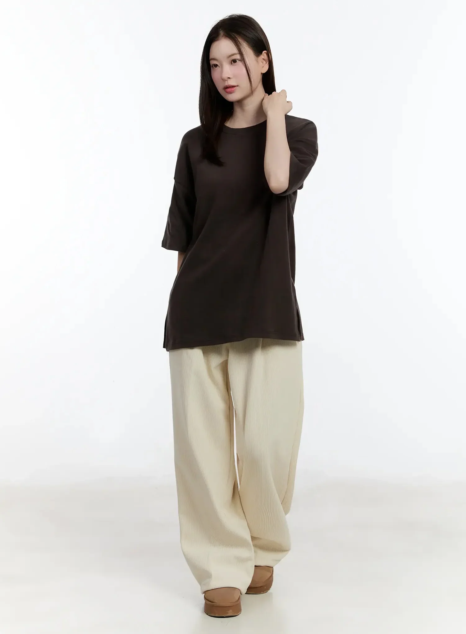 Cozy Fleece Cotton T-Shirt ID526 - Image 8