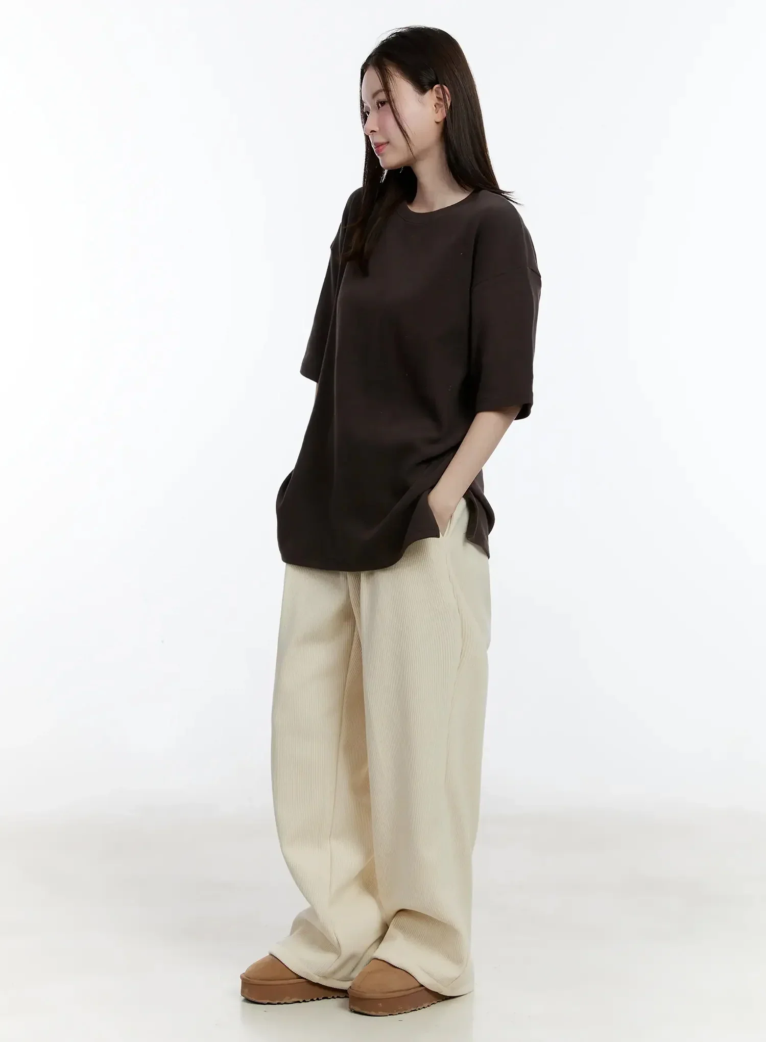 Cozy Fleece Cotton T-Shirt ID526 - Image 9