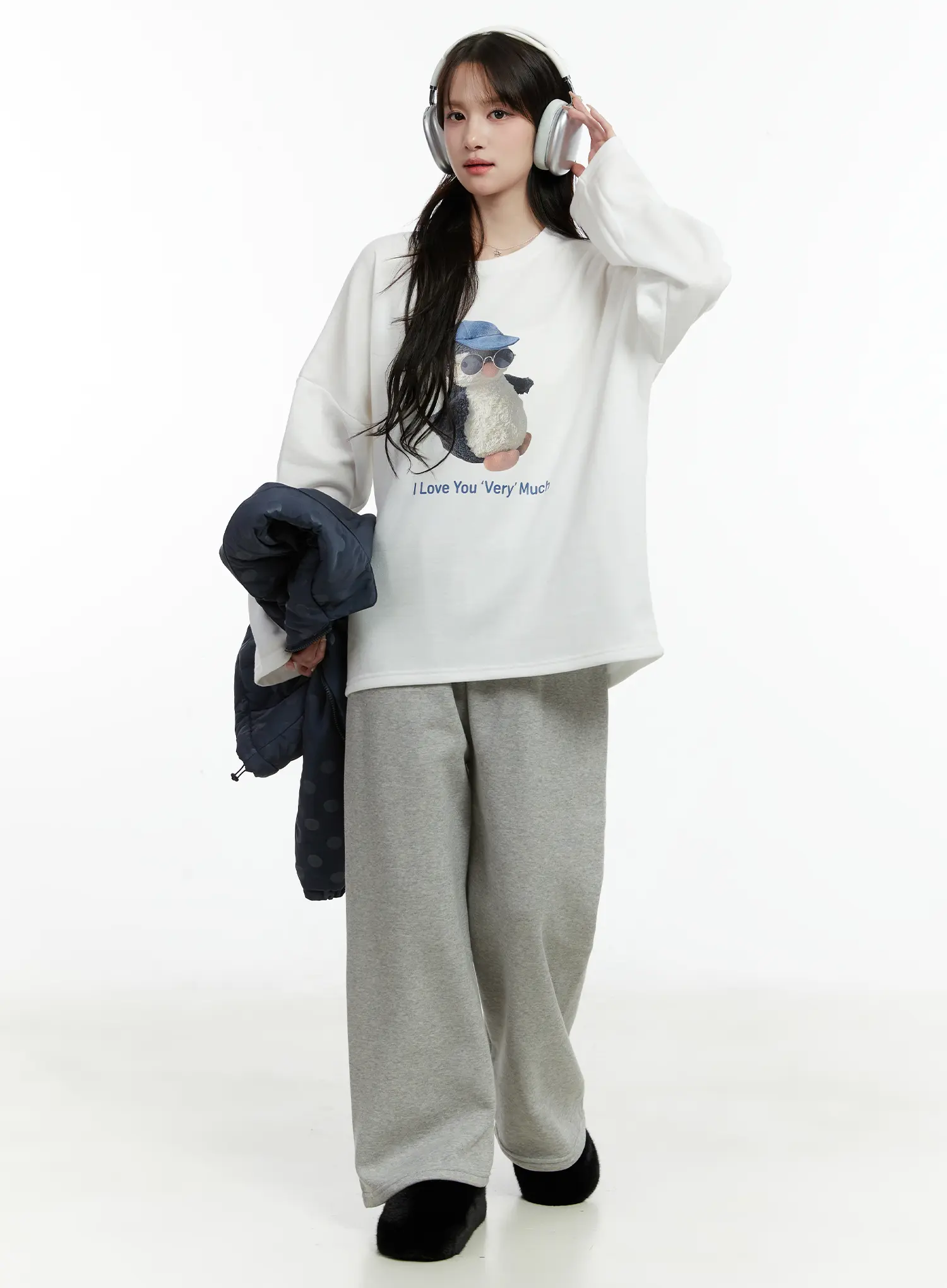 Cozy Fleece-Lined Wide-Leg Sweatpants CD514