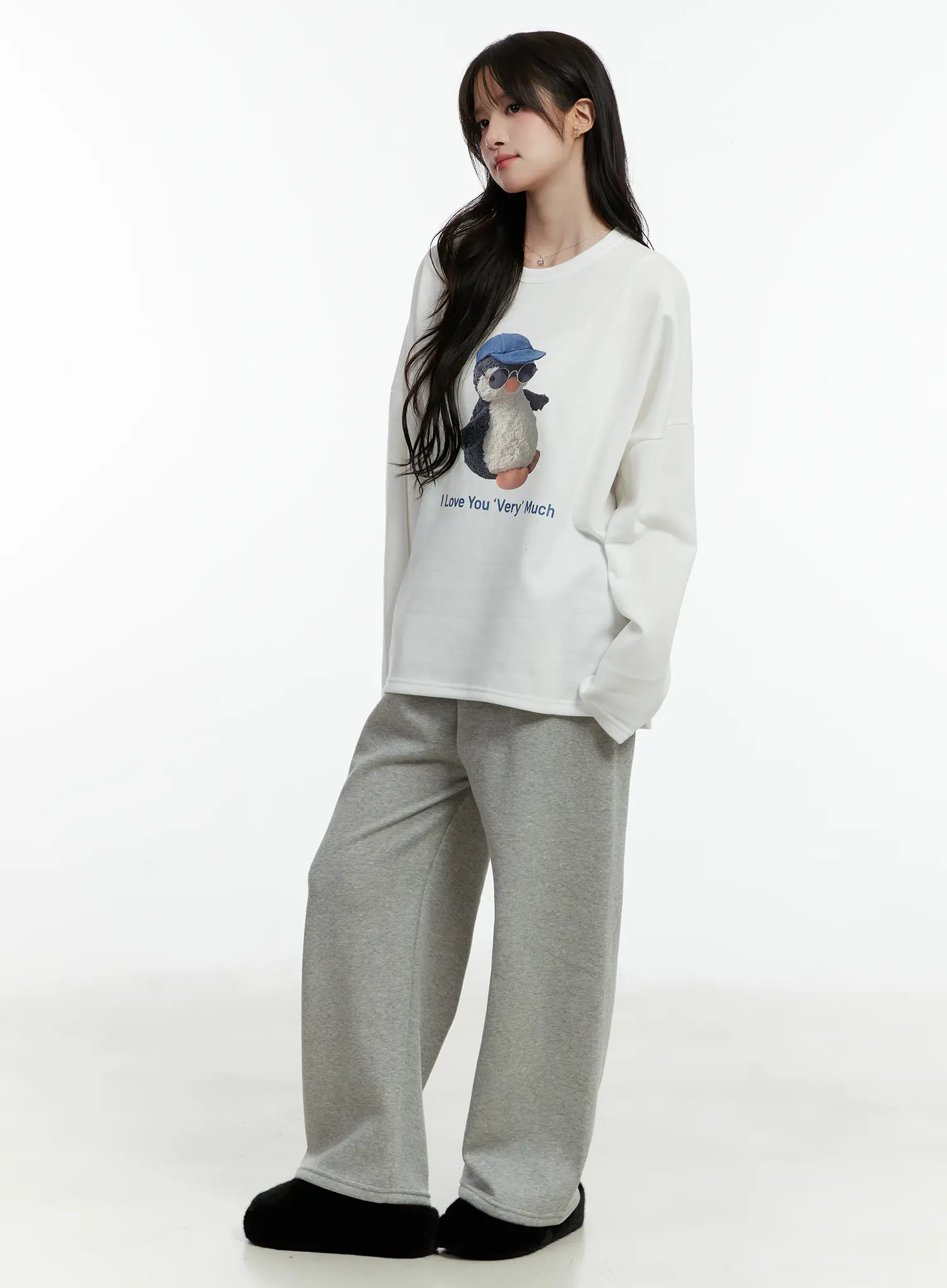 Cozy Fleece-Lined Wide-Leg Sweatpants CD514 - Image 4