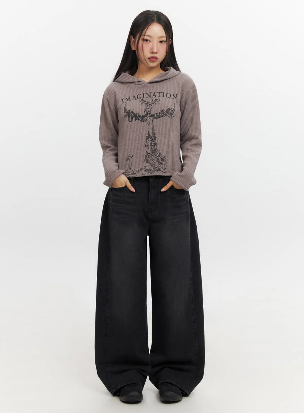 Cozy Graphic Print Hooded Sweatshirt IF511 - Image 14