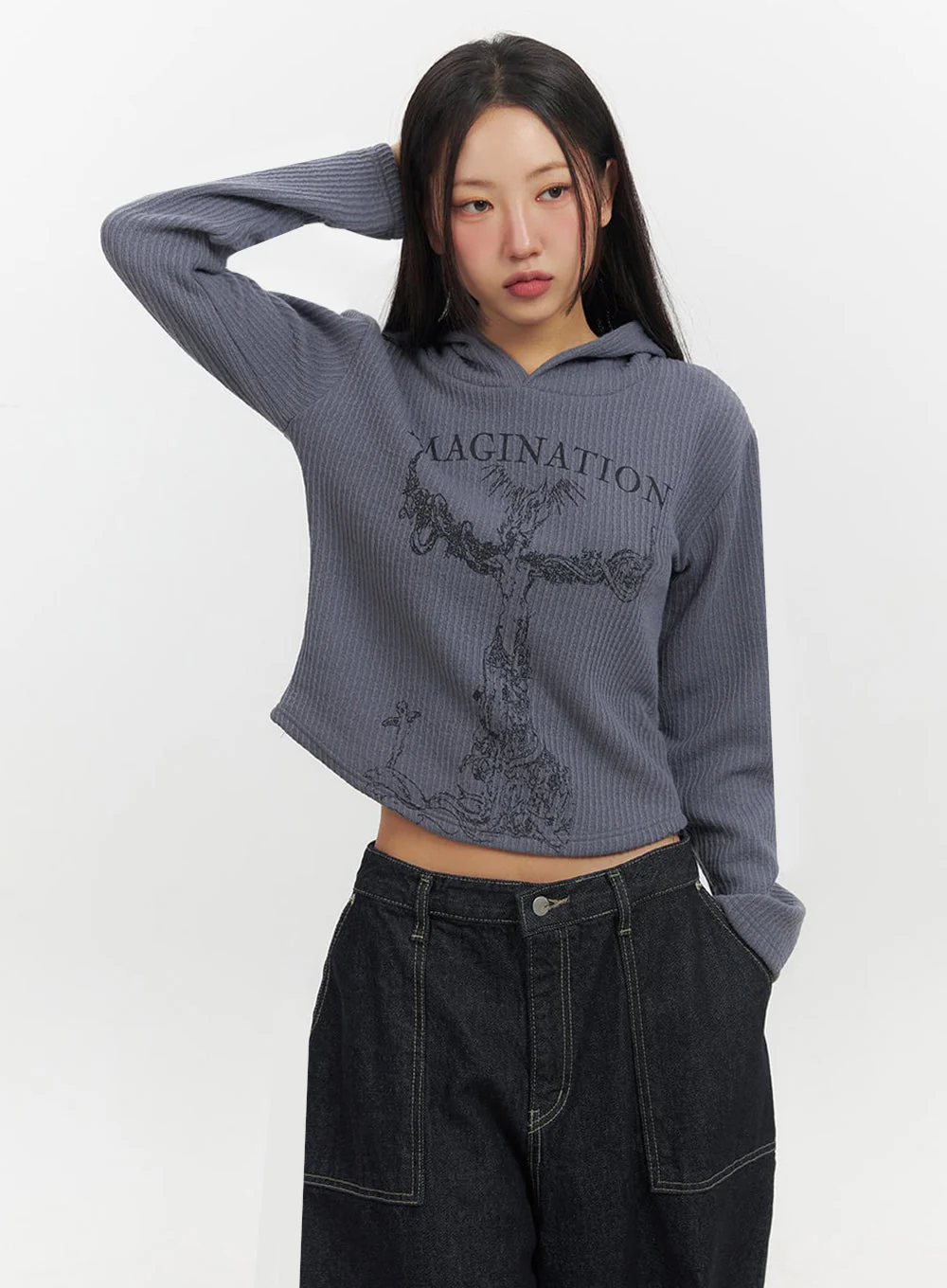 Cozy Graphic Print Hooded Sweatshirt IF511 - Image 15