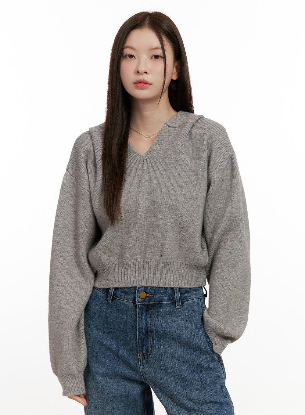 Cozy Hooded Knit Sweater ON422 - Image 7