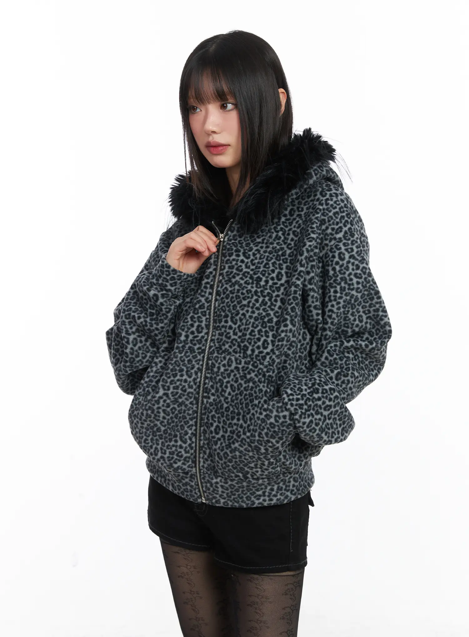 Cozy Hooded Zip-Up CD519 - Image 6