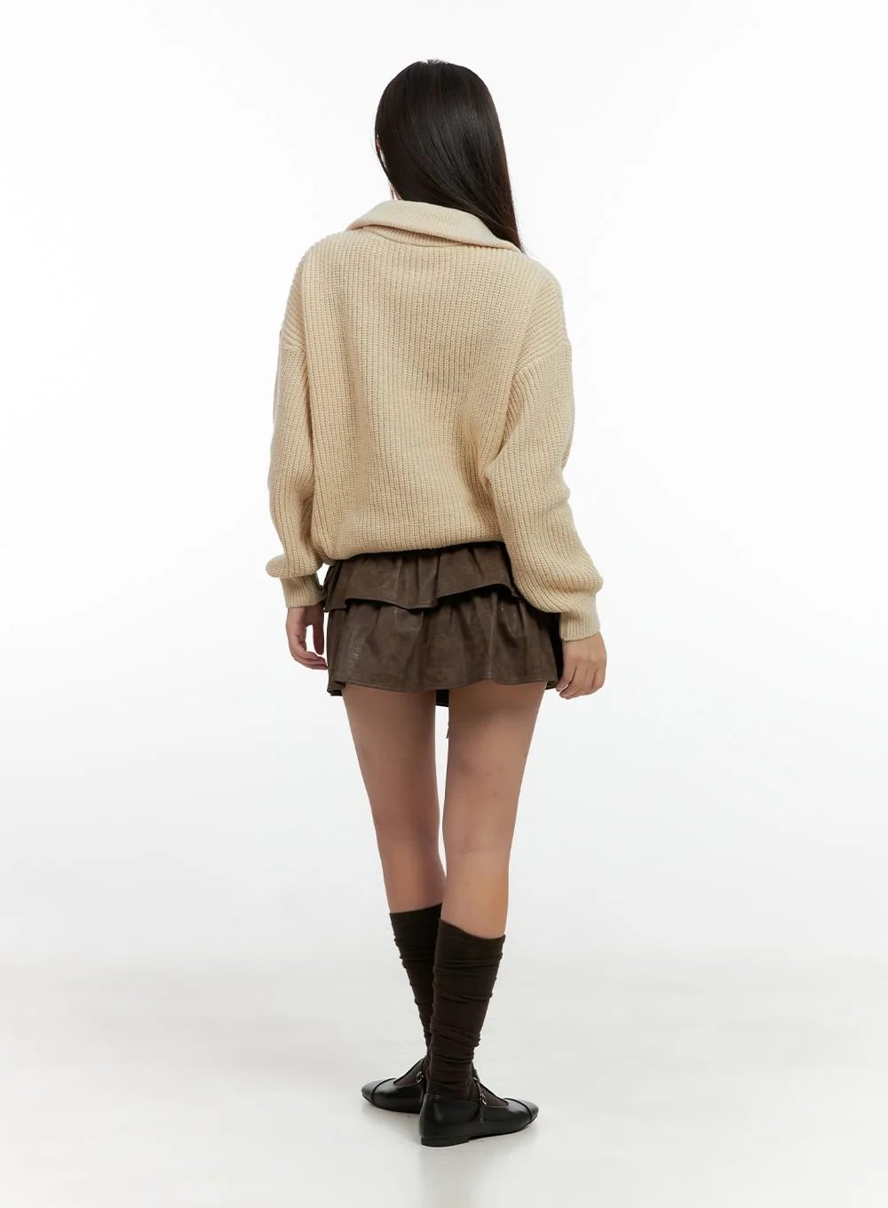 Cozy Knit Half Zip Sweater CN412 - Image 5