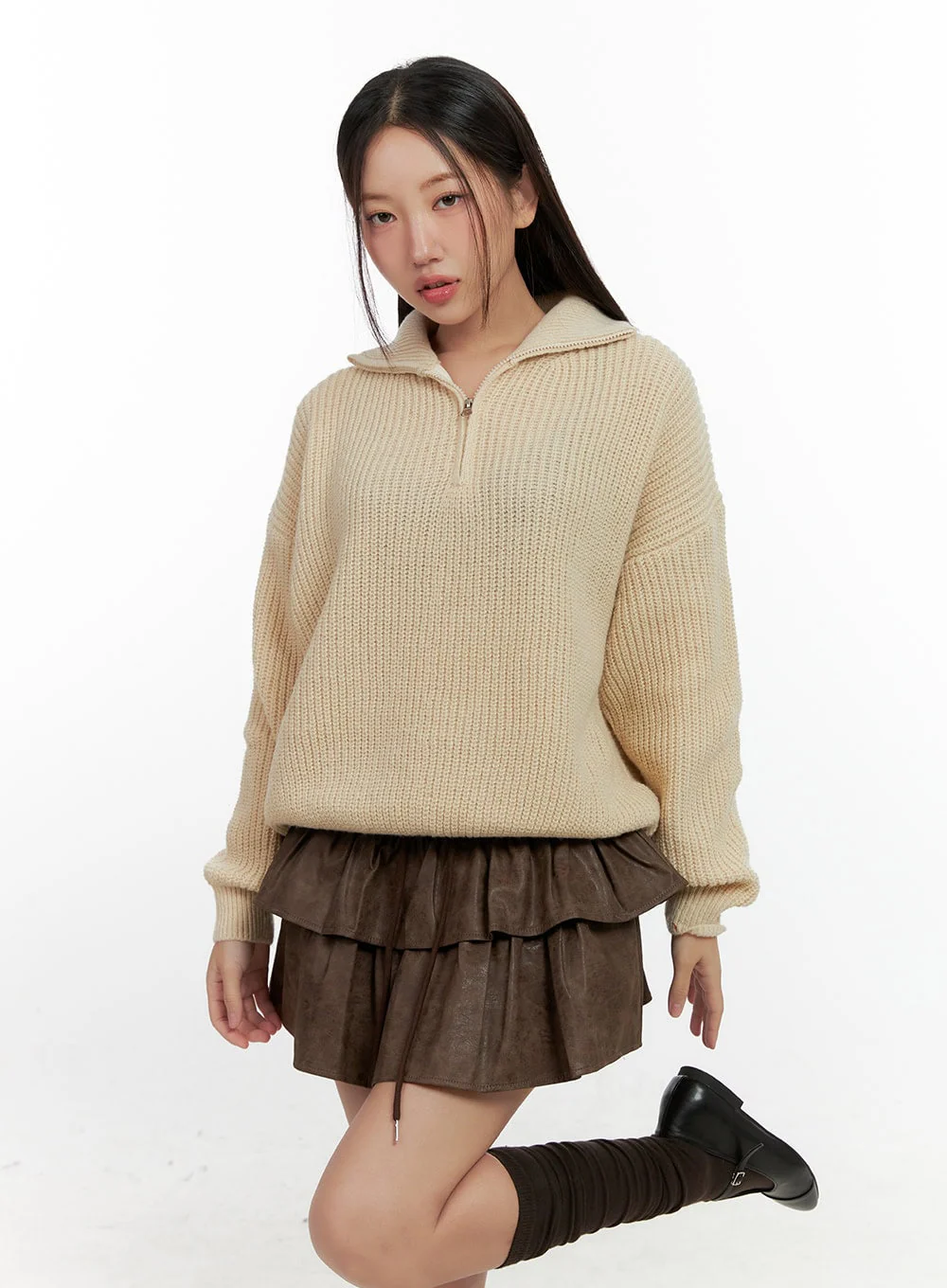 Cozy Knit Half Zip Sweater CN412 - Image 7