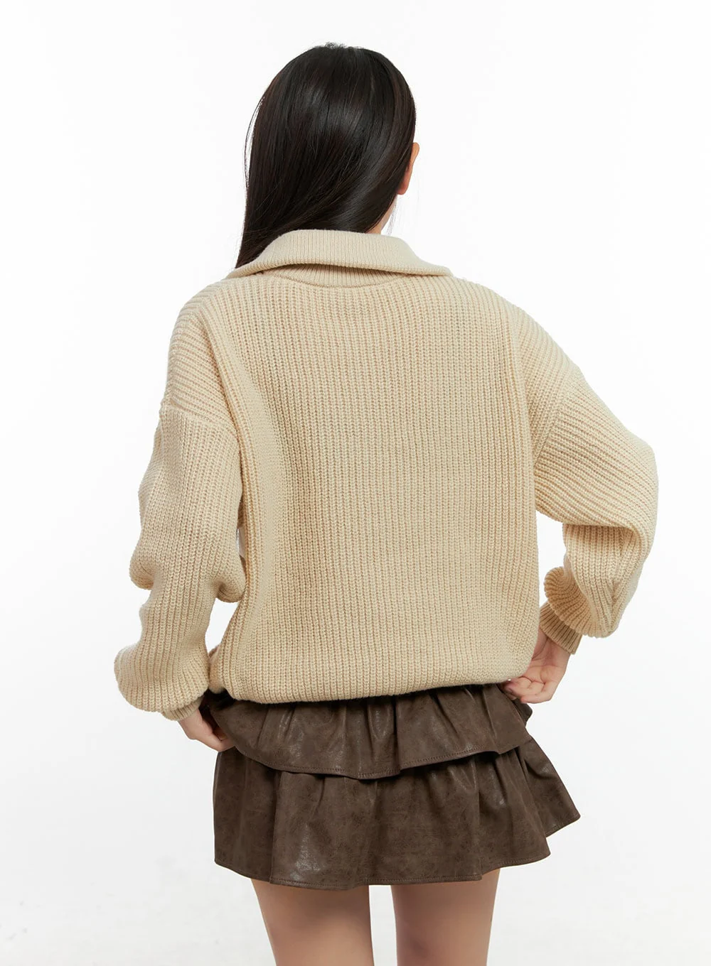 Cozy Knit Half Zip Sweater CN412 - Image 9