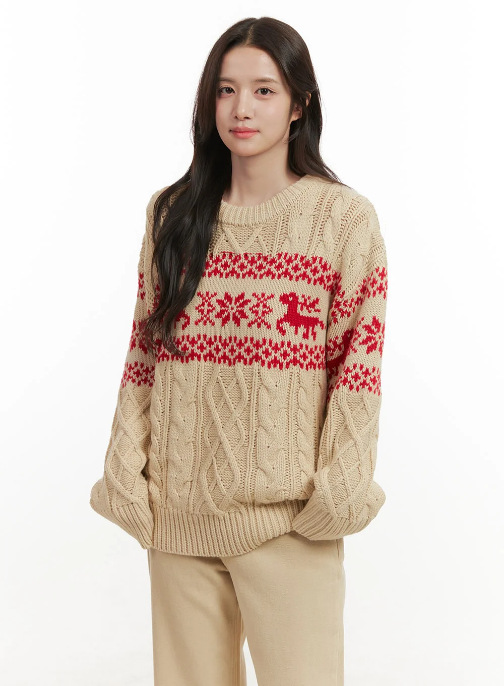 Cozy Nordic Round Neck Sweater ON429 - Image 9