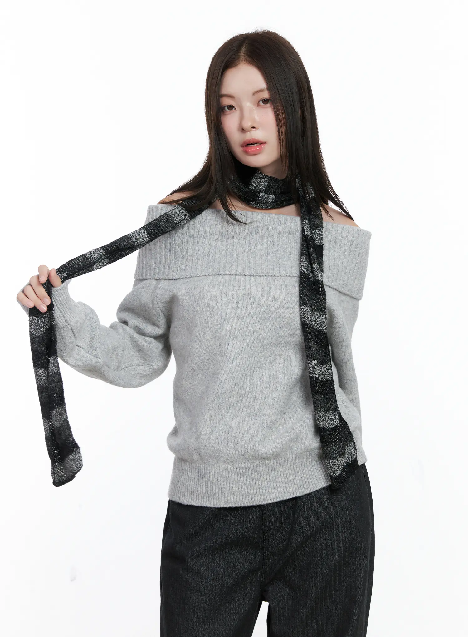 Cozy Striped Knit Scarf CO506 - Image 3