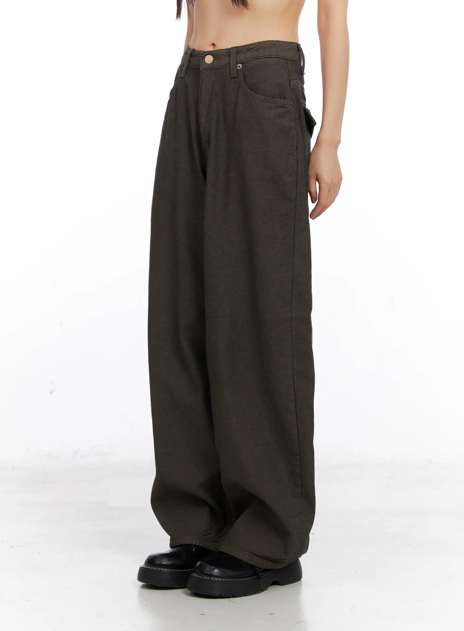 Cozy Wide Leg Cotton Trousers CN521 - Image 10