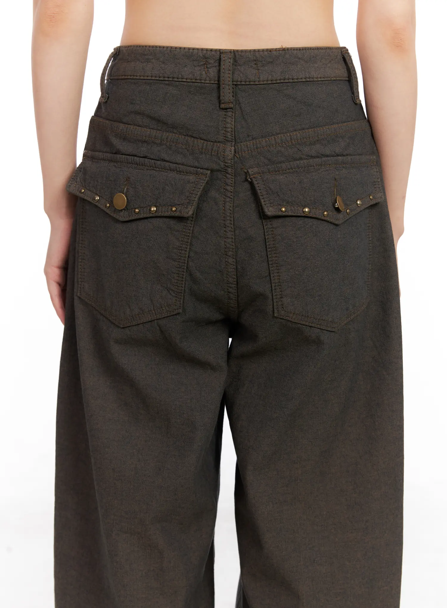 Cozy Wide Leg Cotton Trousers CN521 - Image 9