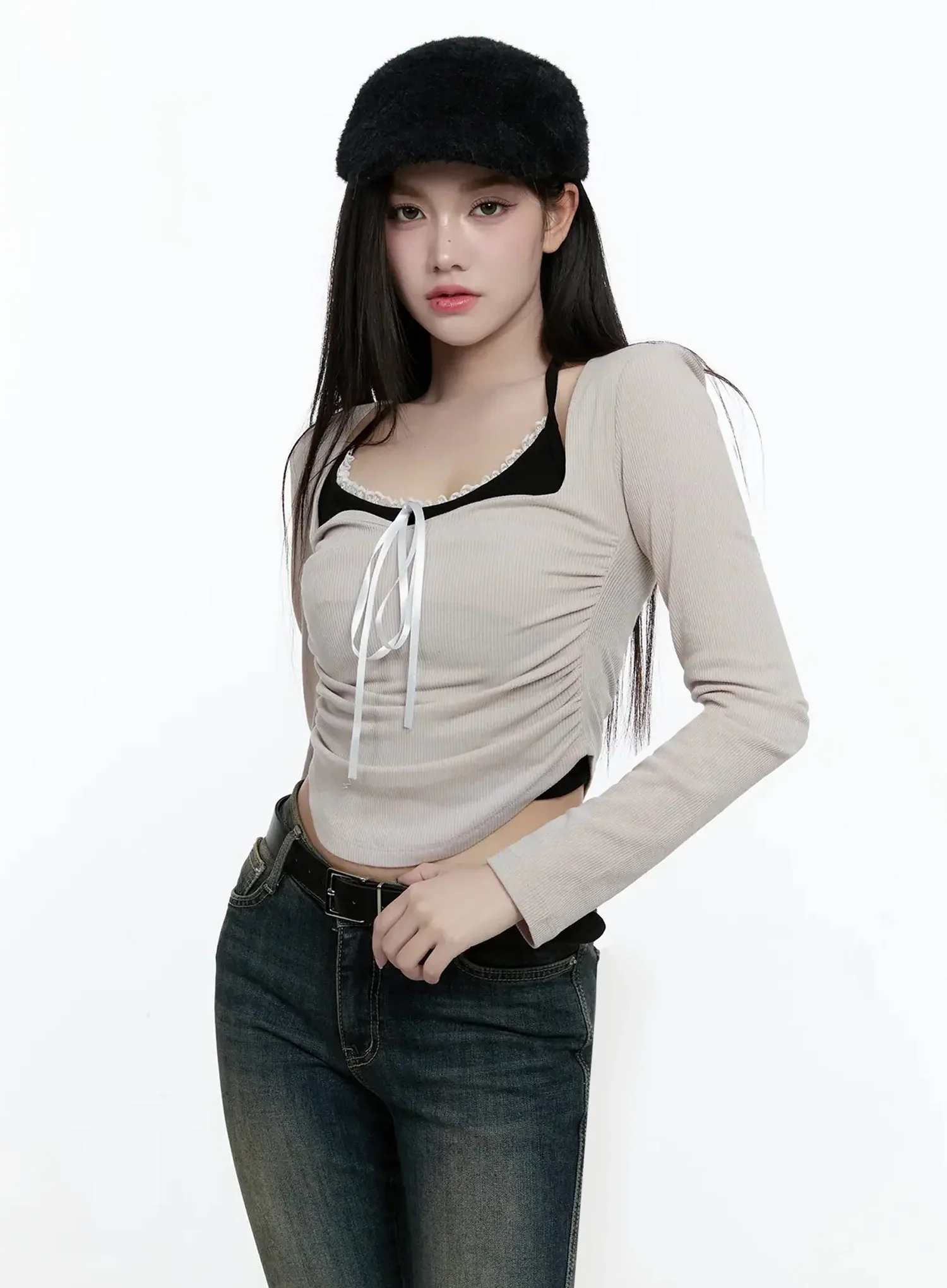 Cozy Woolen Flat Cap IO520 - Image 4
